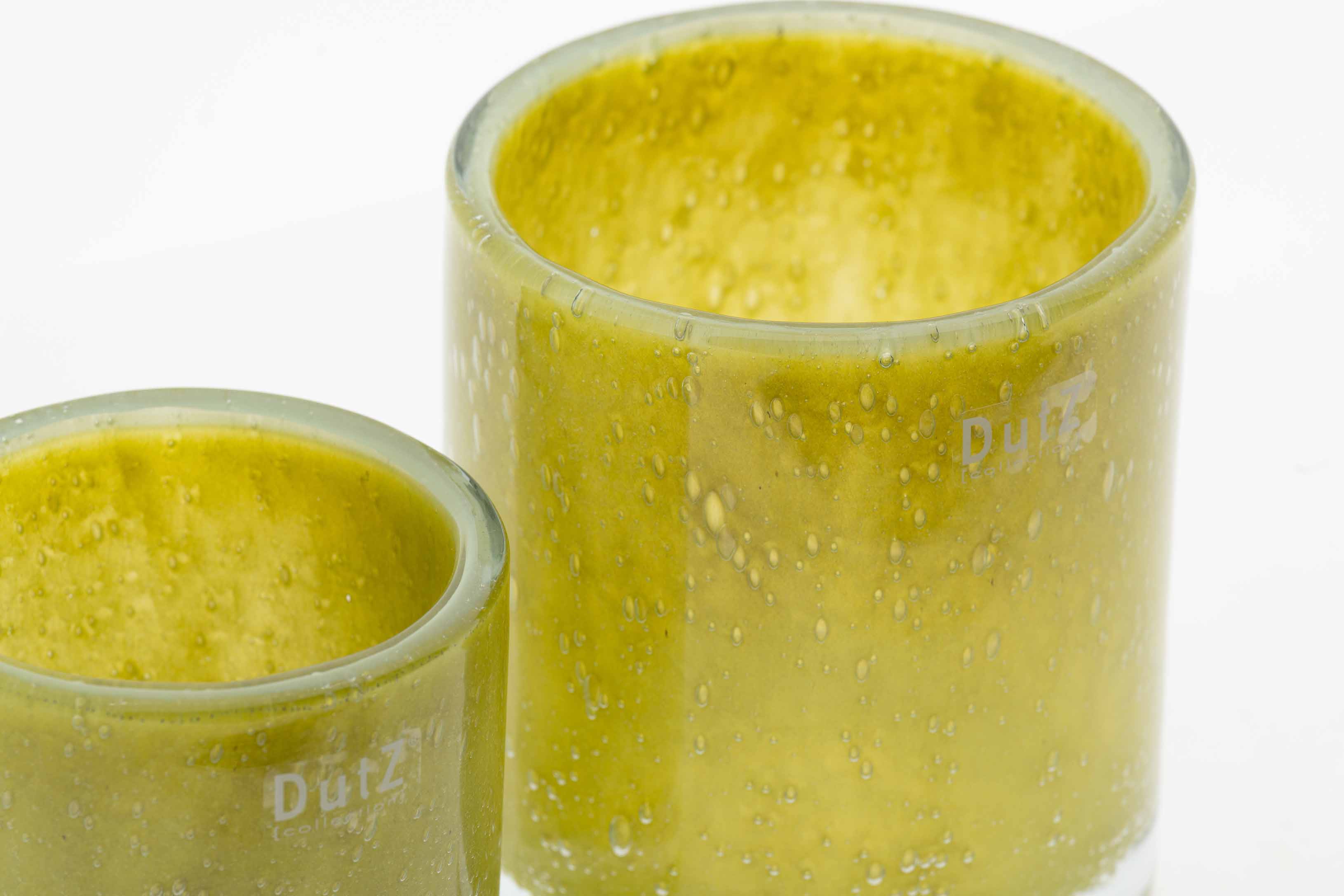Cylinder chartreuse bubbles